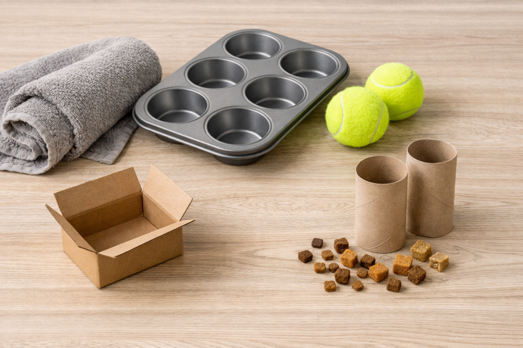 DIY interactive dog toys made from simple household items for mental enrichment