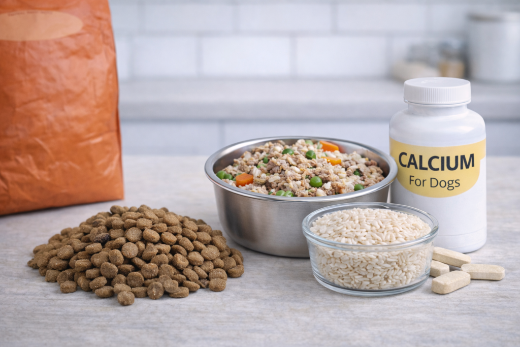 Comparison of homemade dog food ingredients and commercial dog food for budget-conscious owners